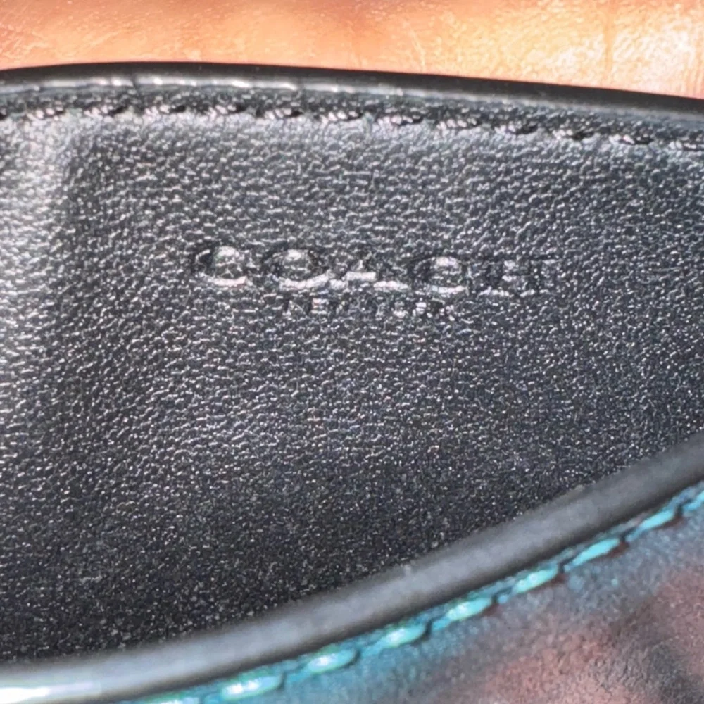 Coach Teal Card Holder